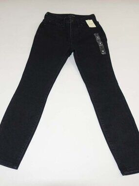 Lucky Brand Women's High Rise Curvy Skinny Jeans Size 0 / 25 Ankle NWT Black 0A
